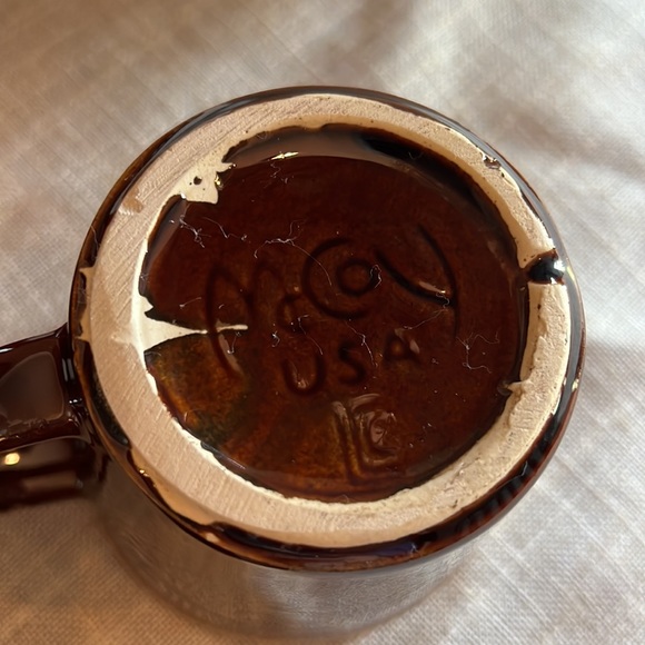 Vintage McCoy Pottery Brown Drip Glaze Mugs - Set of 4 - Picture 5 of 8